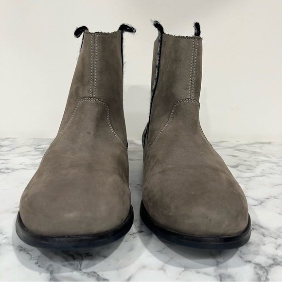 Fortress of Inca tan leather slip on ankle boots black Peruvian woven detail 9 - Picture 4 of 11